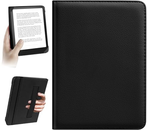 HoYiXi Universal Case for 6.8 Inch 7 Inch Kindle eReaders Compatible with Paperwhite/Kobo/BOOX T68/iReader Ocean,6.8-7 eReaders Protective Case Cover Elastic rope,Black