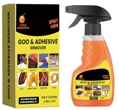 KOAHDE Sticker and Adhesive Remover Spray,120ML,1PC,Sticker Remover and Glue Remover Solvent,Multifunctional Adhesive Glue Remover