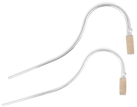 Buhdjfnke Accesorios de tubo de soplado Fagot plateado con cuello curvo, 2 piezas largas y para instrumentos de viento de madera