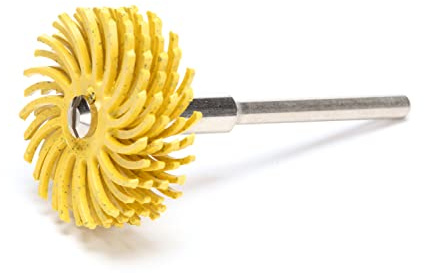 scotch-brite (TM) Radial Bristle Disc, 25000 rpm, 3 diameter, 360 Grit, verde lime (confezione da 10), Pack of 24, Yellow