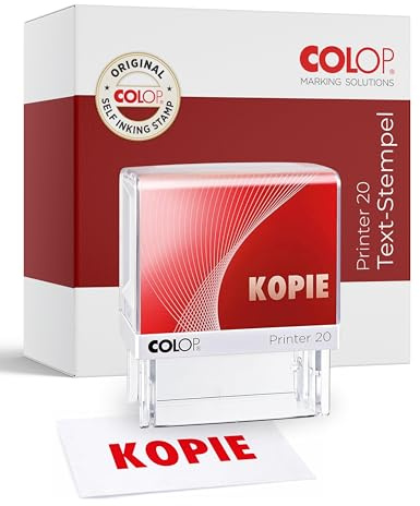 Colop 100671 Textstempel Rot 38 x 14mm (B x H)