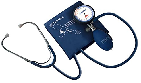 INTERMED - Sfigmomanometro ad aneroide per auto-misurazione con fonendoscopio incorporato