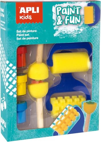 APLI Kids 15135 - Set de pintura con témperas, rodillos y sellos , color/ modelo surtido
