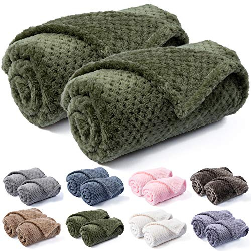 Haustierdecke für Hunde oder Katzen, Warmer, weicher Flauschiger Plüsch-Fleece-Überwurf für Welpen, Kätzchen, kleine, mittelgroße und große Haustiere – Bett, Couch, Sofa, Reisen (S/61 x 81,3 cm