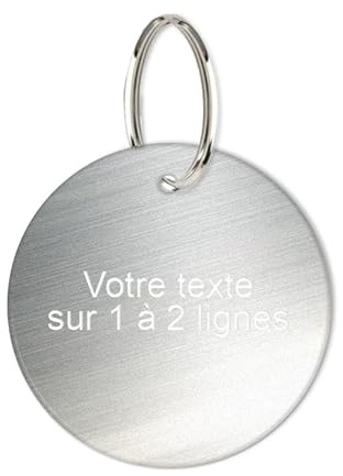 Mygoodprice Médaille Ronde pour chien chat et animaux gravée personnalisée en alu Argent 32mm