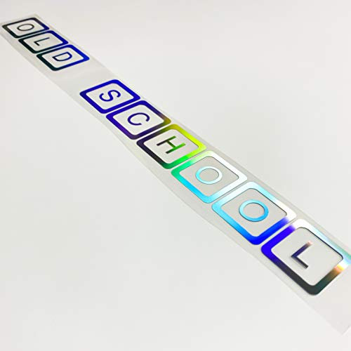 Oldschool Aufkleber Slick Oil Autodekor Aufkleber Frontscheibe Tuning Sticker NEU Holo Schillernd Regenbogen Effekt