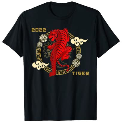 Année du Tigre Nouvel an chinois 2022 Zodiaque lunaire T-Shirt