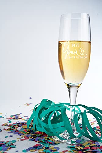 ukgiftstoreonline Personalised Best Gran Champagne Flute Prosecco Glass Gift