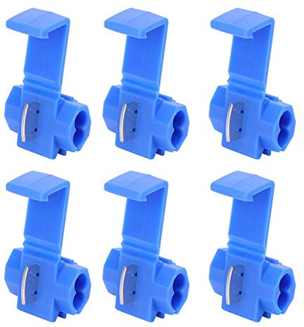 210Pcs Lock Wire Connectors,22-18AWG Scotch Lock Snap Electrical Wire Connector,Quick Splice Wire Connectors Insulated Wire Crimp Connectors Terminal Joint (Blue)