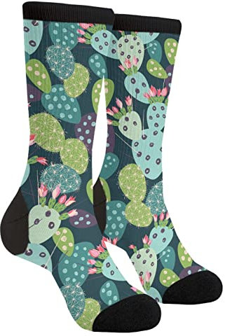 IUBBKI Kaktuspflanze Unisex Socken Trompeten Musik Laufsocken Socken Lustige Crew Kleid Socken für Männer Frauen, Siehe Abbildung, One size