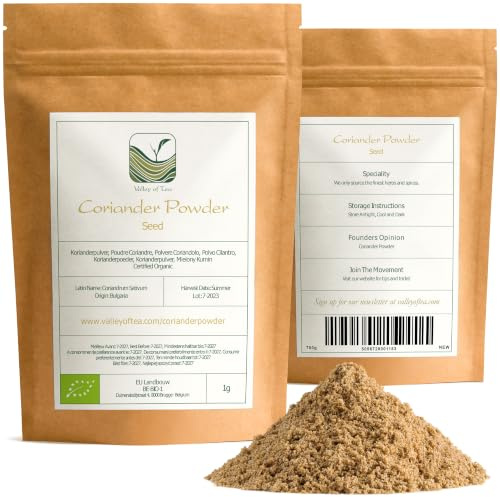 Coriandolo in Polvere Macinato - Spezia Culinaria Sfusa | ricavato da semi selezionati dall'aroma agrumato caldo perfetto per curry marinature e pane speziato