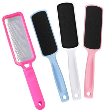 Ipetboom 1pezzi Strumento Per Pedicure Professionale Con Raspa Doppia Faccia Di Acciaio Inossidabile e Vetrata Raspa Rosa Carte Vetrate Bianche Rosa e Blu Rimozione Di Calli e Secca