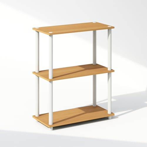 Furinno Turn-N-Tube 3-nivåer mångsidig kompakt displayställ, hyllenhet, bokhylla, bok