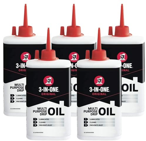 3 in 1 Multi-purpose 5 x Drip Oil Can 100ml Lubricant Drip Spout Precision Drip Application Ideal for Cleans, Lubricates, Prevents Rust and Stops Squeaks, Home & Office, Tools