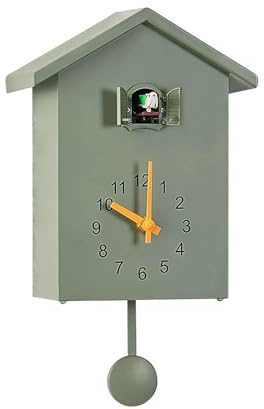 Whnbuij Orologio da parete a cucù – tradizionale orologio a cucù in legno, elegante orologio da parete | orologio a cucù in stile antico, affascinante orologio a cucù, orologio da parete classico con