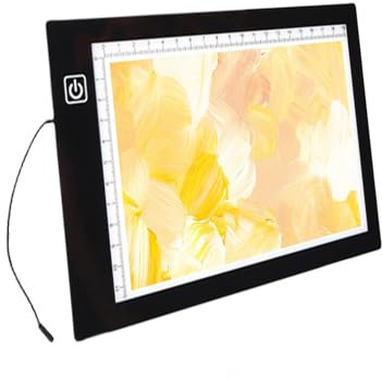 Wiederaufladbar A2/A3/A4/A5 Led Licht Pad, Lichtplatten 3 Farben 6 Helligkeitsstufen, Tragbares Painting Zeichenplatte, LED Leuchtpad mit Type-C Ladekabel für Diamant Painting, Designen, Tattoo