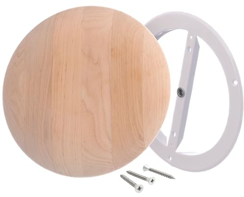 LIRAST Difusor de madera sin resina de 6 pulgadas, cubierta redonda de ventilación de sauna, válvula de aire ajustable, suministro de cubiertas de ventilación de escape para pared y techo, aliso negro