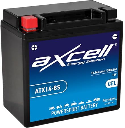AXCELL Batterie 12V YTX14-BS GEL 51214 passend für BMW F 800 ST ABS K71 2007-2012