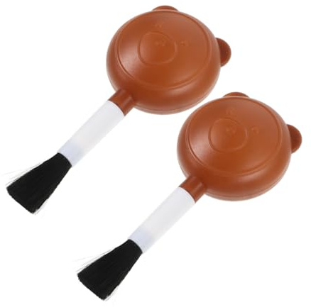 TOYZFRIENDY Lot De 2 Souffleurs à Air Et Brosses Douces Pour Nettoyage D'objectifs D'appareil Photo Souffleur à Fusée En Plastique Rigide Marron, Pour Capteurs, Claviers Et Équipement Électronique