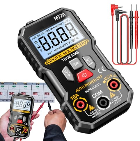 Multimètre Automobile - Numérique Intelligent 6000 Compteurs de Tension | Outil de Mesure pour Diagnostic Maintenance Réparation Batterie Voiture Électronique