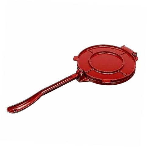 Toyvian Pressa per Tortilla in Alluminio Leggera Rosso Macchina per Impasto Non Stick Facile da Pulire e Resistente per Torte Pizza e Piadine Fatte
