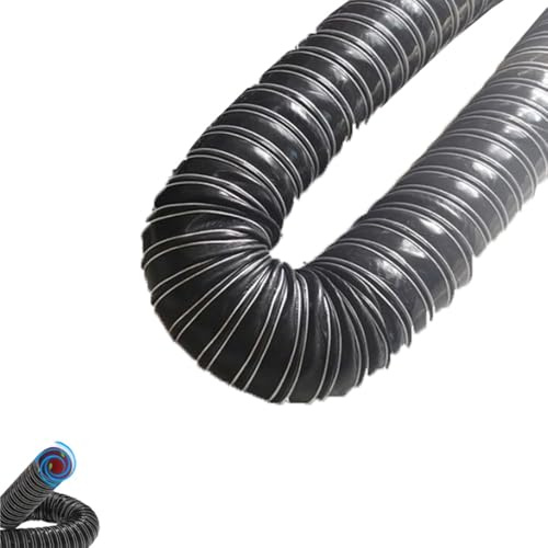 ZIUSFAC Trockner Schlauch Flexibel Entlüftungsschlauch 45 51 76mm Abluftschlauch Auto-Lufteinlassrohr Silikon-Kanalschlauch Automobil-Luftkanalschlauch Schwarz(1m/3.2ft,51mm-2in)