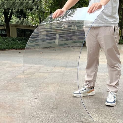 YVZYLXH Plaque Polycarbonate,2MM Plaque Plastique Transparente,Plaque Acrylique PVC Plastique Imperméable Résistant Aux UV,pour Jardin Exterieur Serre Fenêtre Patio(0.8x1m/2.62x3.3ft)
