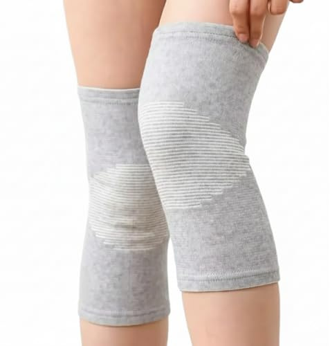 waiao Bambus Kniebandage 1 Paar, Atmungsaktive Kniebandagen mit Kompression für Damen & Herren, Elastische Kniestütze für Sport, Fitness, Laufen & Alltag (M)