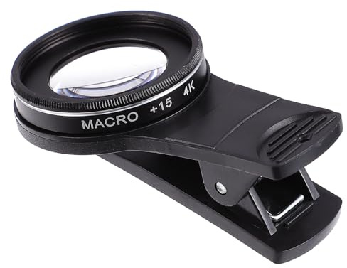 MALUGOGO Obiettivo Macro per Telefono Cellulare 37 MM in Lega di Alluminio, Lente 15X 4K HD Clip, Portatile per Fotografia Mobile e Scatti Creativi