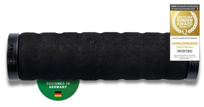 CONTEC Fahrrad-Griff Trail Foam, 129 mm, Stoßabsorbierend, Schaumstoff, Stoßdämpfend, MTB und Radsport, Komfortabler Halt, Sportlich, Schwarz,Paar