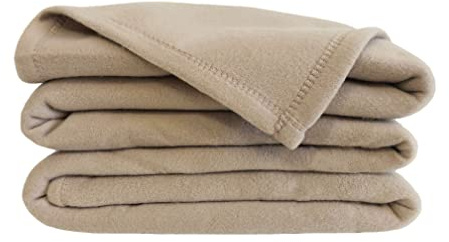 POYET MOTTE POLECO Couverture polaire Polyester Sable 180 x 220 cm