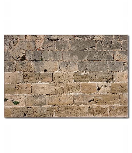 banjado Glas Magnettafel (90 x 60cm) - Magnetwand Glas - Magnetpinnwand als Memoboard - Pinnwand Magnettafel Küche, Büro, Kinderzimmer - Steinwand Antik