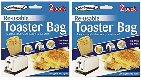 Sealapack 2 bolsas reutilizables para tostadora, tostadora, sándwich, tostadora, tostada, tostada, tostadas, 2 unidades