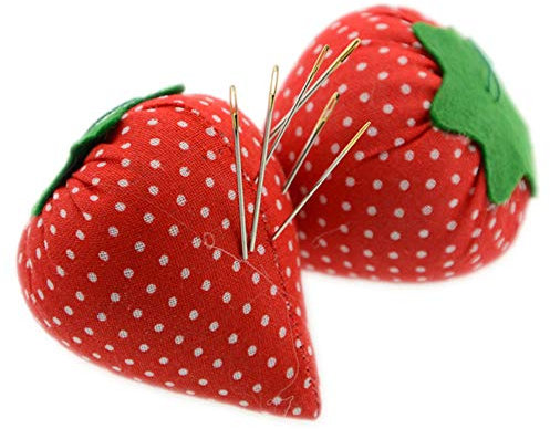 nuluxi 2 Stück Nähnadel Pin Kissen Nadelkissen Baumwolle Armnadelkissen Handgelenk Nadelkissen Erdbeere-Geformtes für das Tägliche Leben Nadel Aufbewahrung Nähen Craft Hilfreich Tools Nähen Zubehör