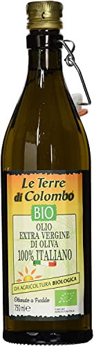 Le Terre di Colombo – 100% Italian Biological Organic Extra Virgin Olive Oil - BIO - Ribbed Bottle with Mechanical Cap - 0.75L