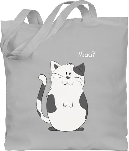 Shirtracer - Baumwolltasche - Tiermotiv Animal Print - lustige Katze