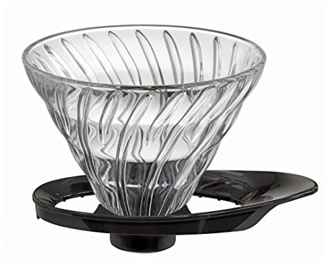 HARIO V60 Hitzebeständiger Glas-Kaffeetropfer 02 für 1-2 Tassen, schwarz, made in Japan VDGR-02-B [Parallelimport Waren](japan import)