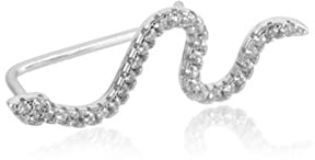 HPIP 1 Pieza 925 Plata Esterlina Oro Bebé Serpiente Pendiente Trepador Mujeres Stud Pendiente Mujeres Solteras Piercing Joyería Fina Clips