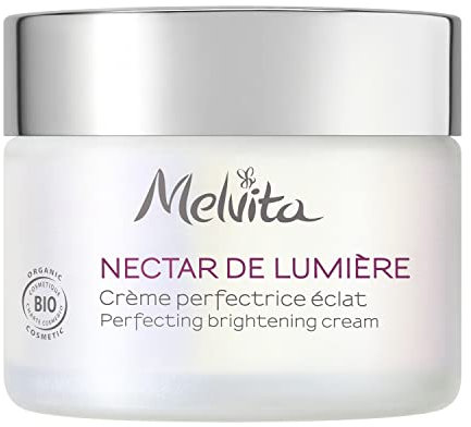 Melvita – Éclat-Creme – Nectar de Lumière – Schillernde Algen für einen strahlenden Teint – PHA-Peelingperlen – Für alle Hauttypen – 50 ml