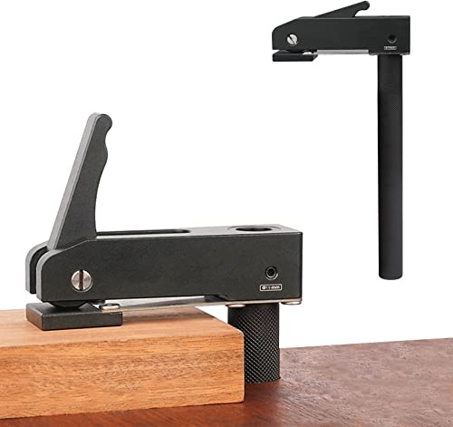 Verlängerte Version Holzbearbeitung Halt Schnell Halt Bank Hundeklemme Desktop Schnell Aktionierende Halteklemme Verstellbarer Schnell Fixierter Clip Aluminiumlegierung für 19/20 mm Hundeloch