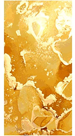 Blickdicht Sichtschutzfolie, Statische 3D Fenster Dekorfolie Milchglasfolie Selbsthaftend,Anti-UV Für Zuhause Badzimmer Oder BüRo-Goldenes Aquarell(60cmx200cm)