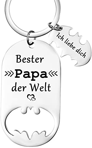 YOTHIWAD Flaschenöffner Schlüsselanhänger mit Gravur für Papa Vatertagsgeschenk Geburtstag Weihnachten Erntedankfest Geschenk für Papa von Tochter/Sohn