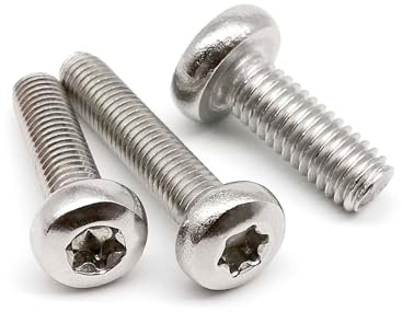 5/10/50 Uds M2.5 M3 M4 M5 M6 GB2672 316 A4 acero inoxidable de grado marino Torx de seis lóbulos Pan cabeza redonda tornillo de seguridad antirrobo (Color : 5pcs M6_30mm)