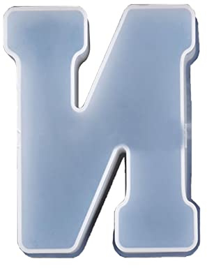 Hitburu Stampi in Silicone - Stampo maiuscolo - Stampo in Resina epossidica Lettera Singola per Realizzare Candele, Torte, Sapone, Gioielli, Artigianato in Resina Fai-da-Te