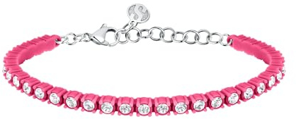 Morellato Bracciale Donna Capsule Collection in Acciaio, Silicone, Cristalli, Tennis, Collezione SUPERGA