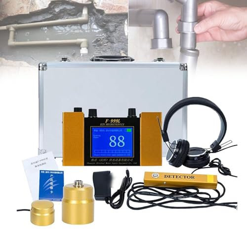 Ostreemaner Sensor De Geófono para Fugas De Agua, Detector De Fugas De Agua, Detector De Fugas De Agua En Tuberías Subterráneas, con Pantalla Digital Y Estuche De Transporte