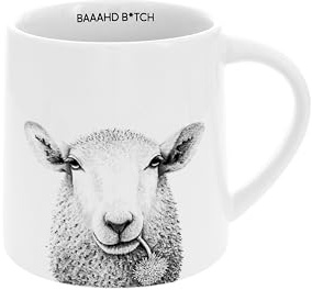 Pavilion Gift Company - Baaahd Bitch - Sheep - 17 Oz Coffee Mug Tea Cup Farm Animal Farmer