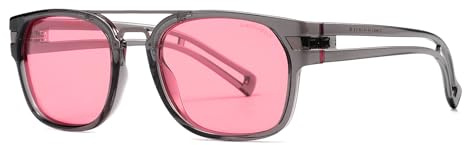 SHEEN KELLY Polarisierte quadratische Retro-Sonnenbrille für Herren und Damen, modische Designer-Brillen mit mehrfarbigen Gläsern