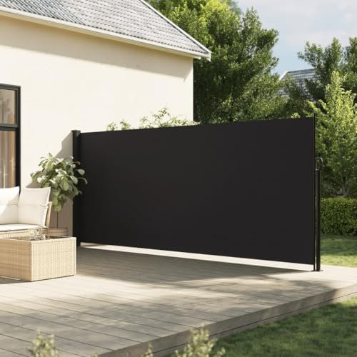 Xichuzi Toldo Lateral retráctil de jardín Negro 160x300 cm, Toldo Balcon, Toldos Exterior Terraza, Toldos para Ventanas, Toldo Vertical Exterior - 4004309