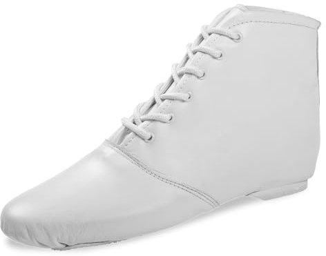 Diamant Gardestiefel in weiß Leder mit geteilter Gummisohle Turniertauglicher Garde-, Show- & Jazztanzstiefel (Weiß, EU Schuhgrößensystem, Erwachsene, Numerisch, M, 38)